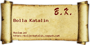 Bolla Katalin névjegykártya